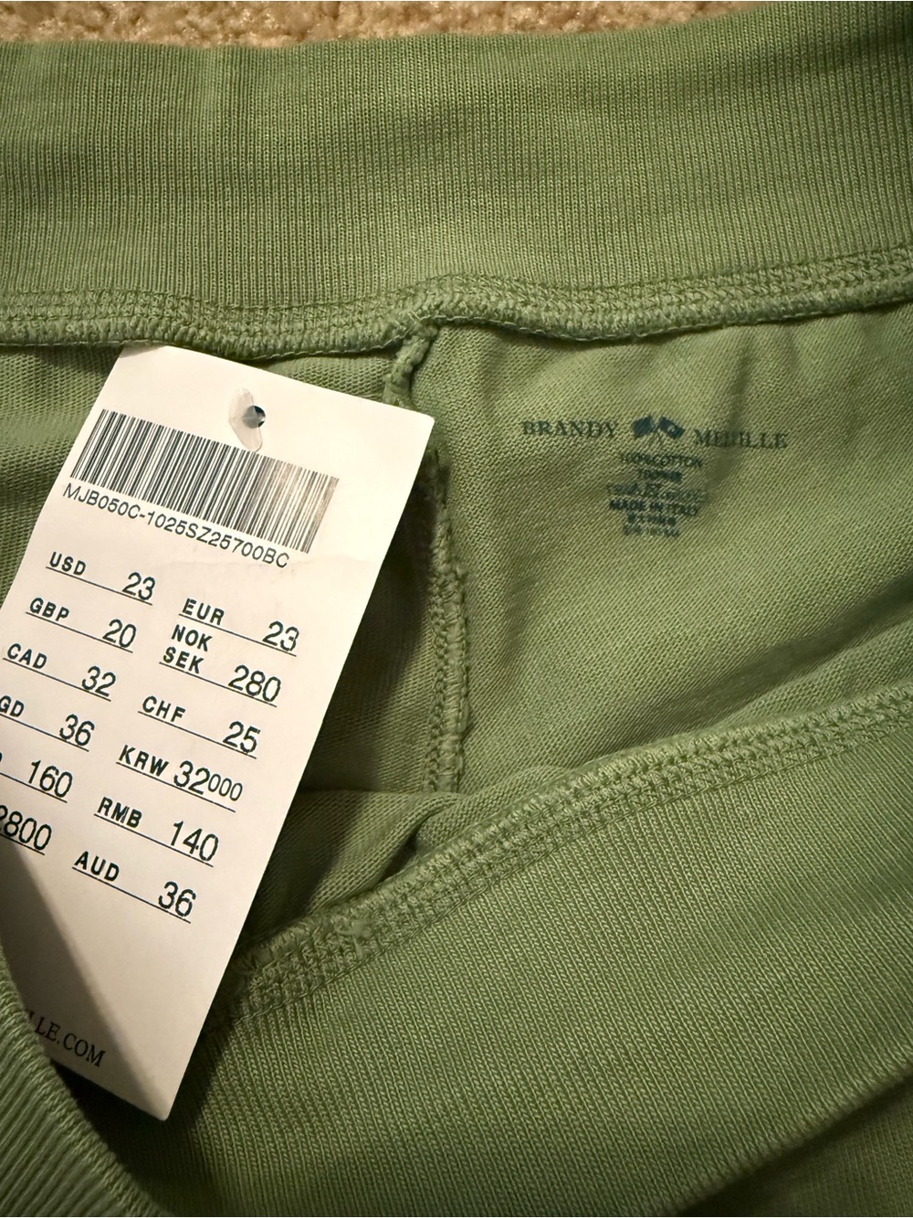 Brandy Melville Olive Green Drawstring Athletic Shorts - Picture 3 of 3